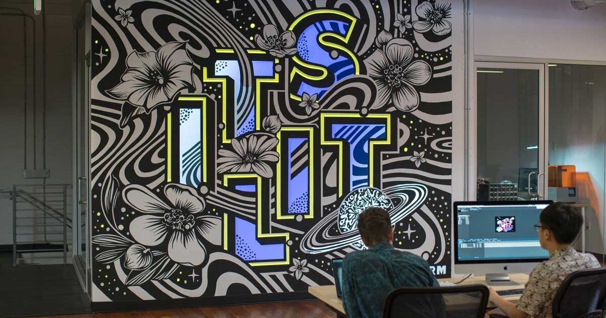 Projected AR Mural It's Lit! Lightform