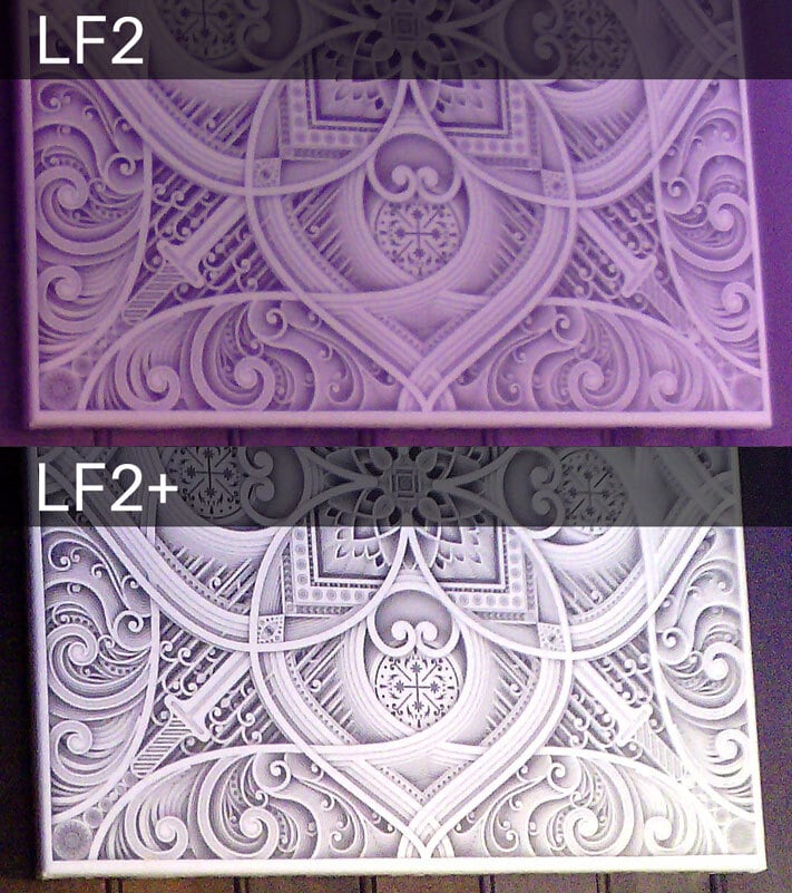 LF2 and LF2+ Side by Side Scan Comparison 2